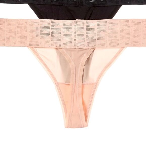 DKNY Stretch Thongs - Black & Pink (Set of 2) - Picture 4 of 6